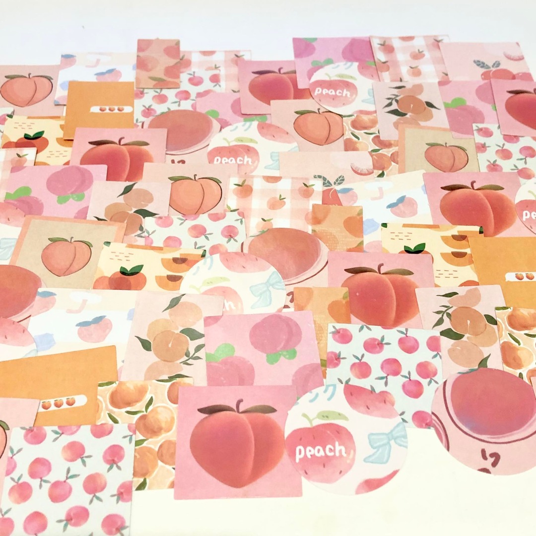 Peach Stickers 50 Pcs Vinyl Funny Cute Fruit Sticker For Water