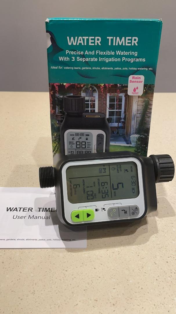 2814) CROSOFMI Sprinkler Timer,Water Timer with 3 Separate Watering