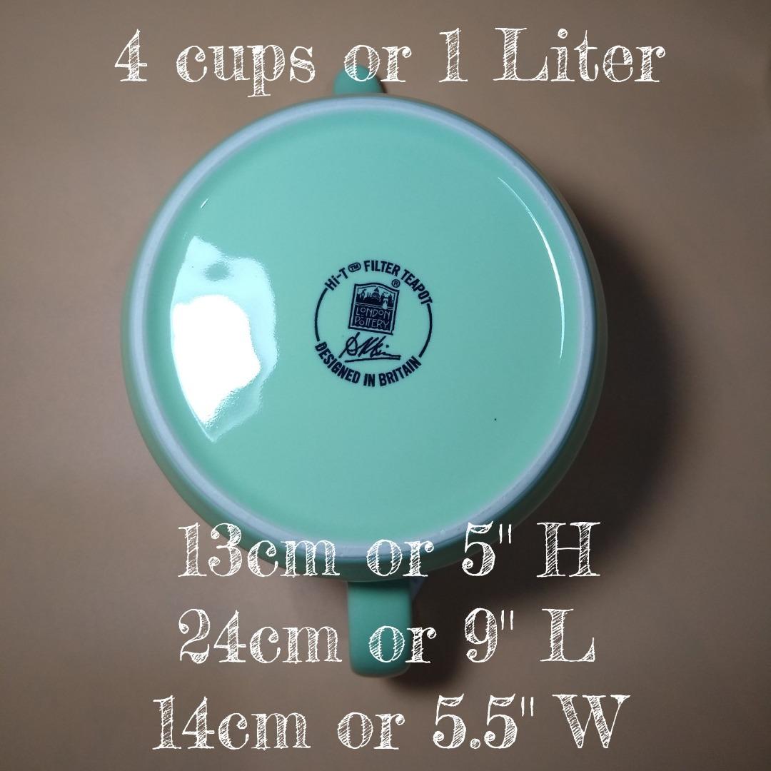 4 cups 1 liter london pottery green hit filter ceramic teapot brand
