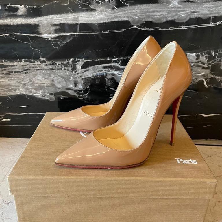 精品鞋特惠: Christian Louboutin So Kate120裸色高跟鞋(專櫃NT