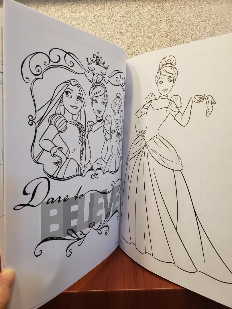 全新 Disney princess 迪士尼公主 填色册 colouring book, 興趣及遊戲, 手作＆自家設計, 文具及工藝 - 畫作 ...