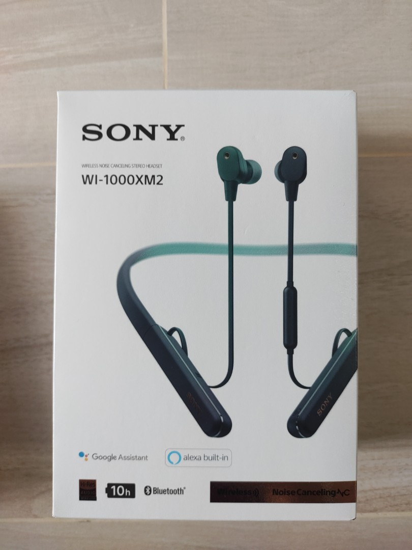 平過二手放全新Sony WI-1000XM2 藍芽耳機黑色原價$2390, 音響器材, 頭