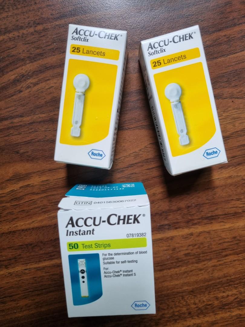 Accucheck instant test strips & lancets, Health & Nutrition, Medical
