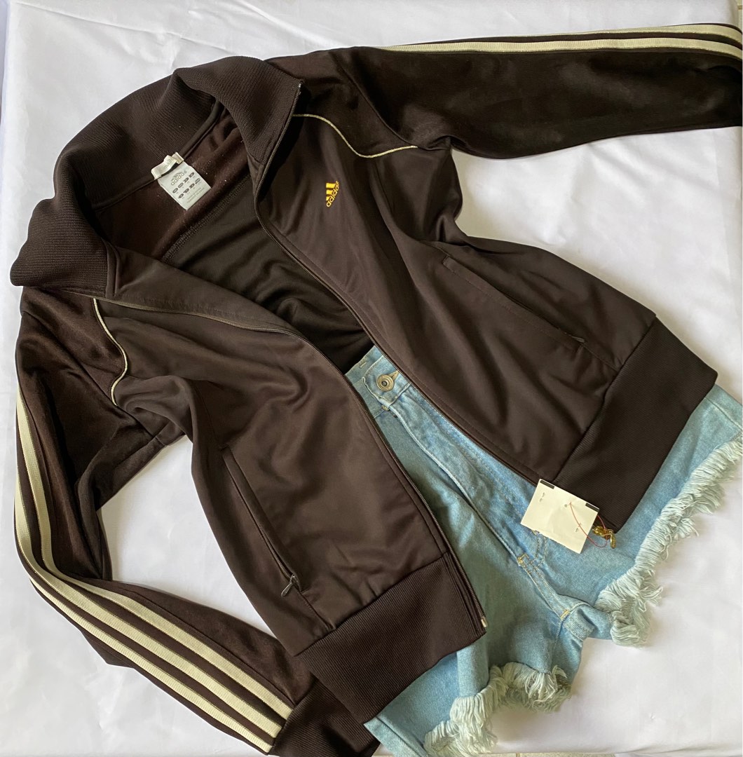 Adidas Jacket (brown), Women's Fashion, Coats, Jackets and Outerwear on Carousell