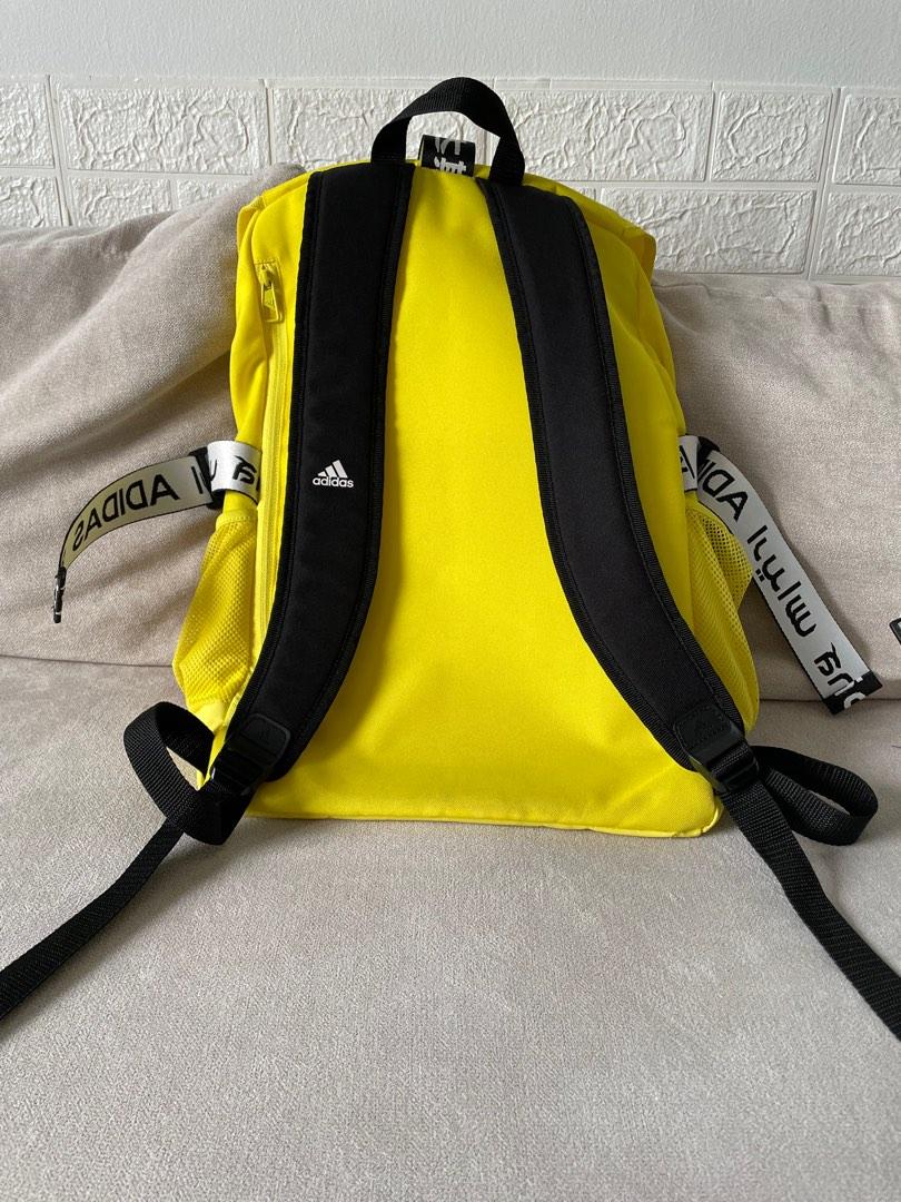 Adidas yellow stripes backpack sale