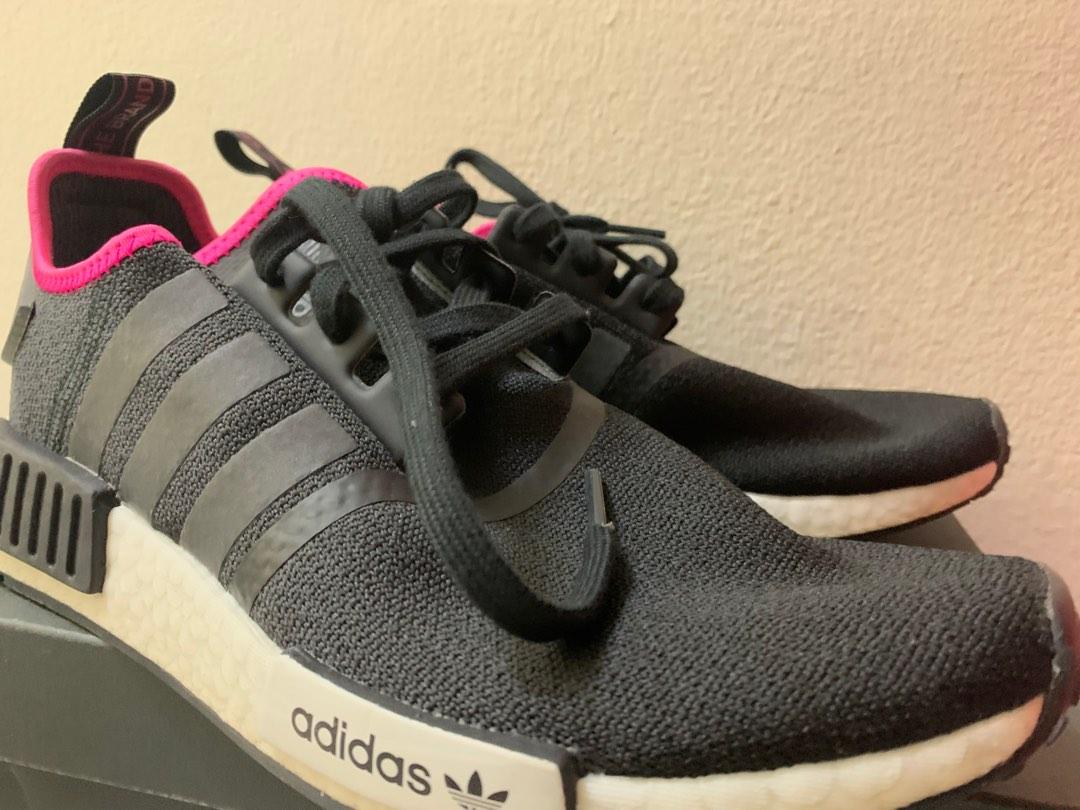adidas NMD R1 Black Shock Pink Men s Fashion Footwear Sneakers