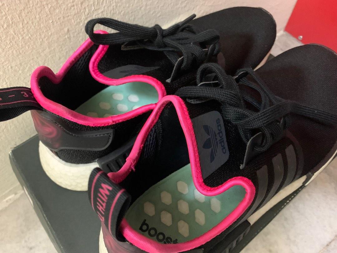 Nmd r1 core black shock pink db3586 clearance