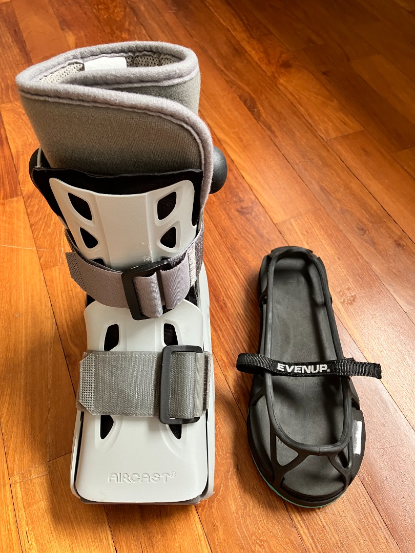 Air Cast + Shoe Lift for Ankle Injury Recovery, Sports Equipment, Other