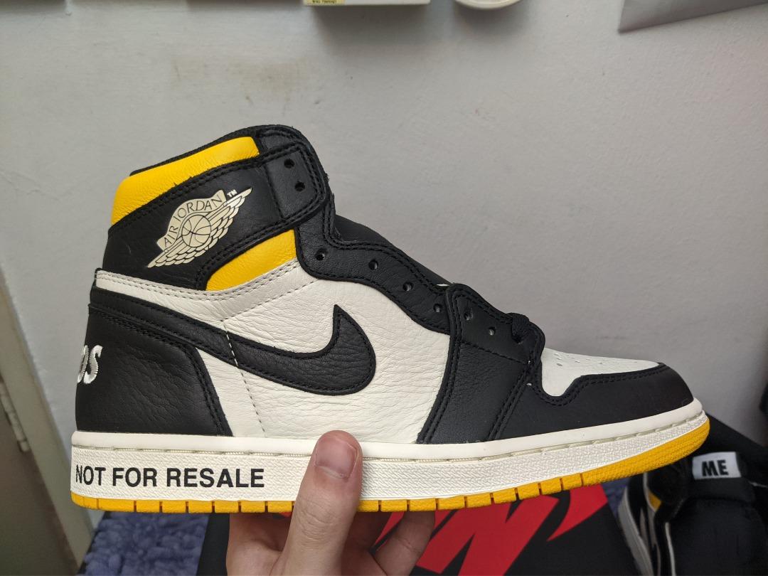Not for resale jordan sale 1 yellow release date