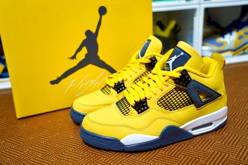 Air Jordan 4 Retro Tour Yellow, Men's Fashion, Footwear, Sneakers on ...