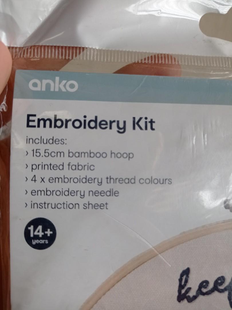 Anko Embroidery Kit, Hobbies & Toys, Stationary & Craft, Handmade Craft