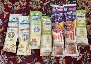 Assortment of milk samples