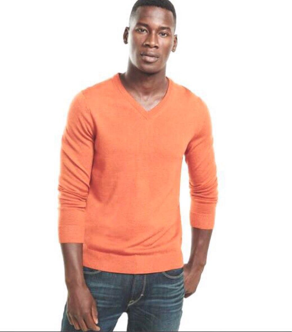 bright orange sweater mens
