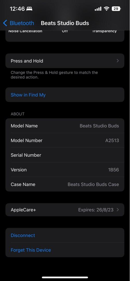 Beats Studio Buds (Warranty till end of Aug 2023), Audio, Earphones on