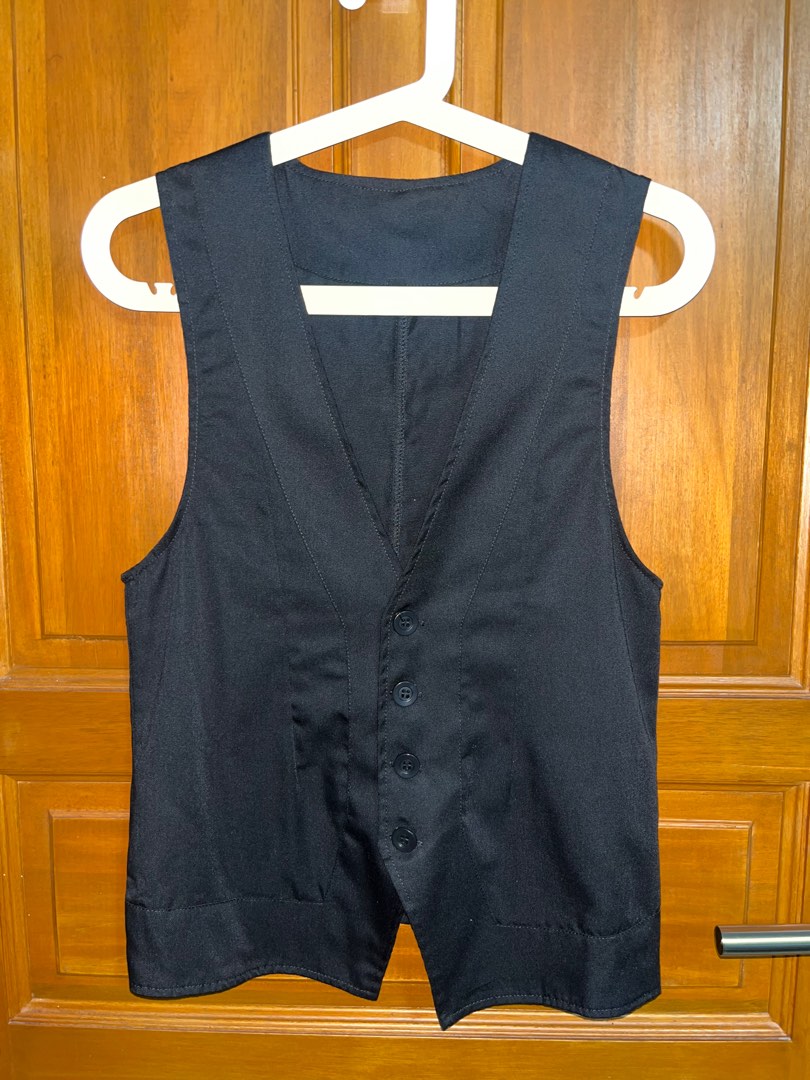 Mens black formal vest store