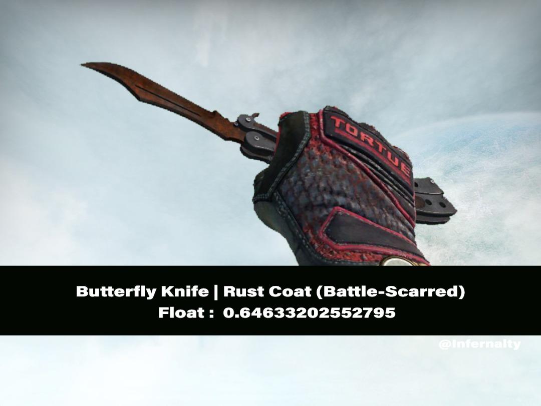 Butterfly Knife Rust Coat BS CSGO SKINS KNIVES, Video Gaming, Gaming Accessories, InGame