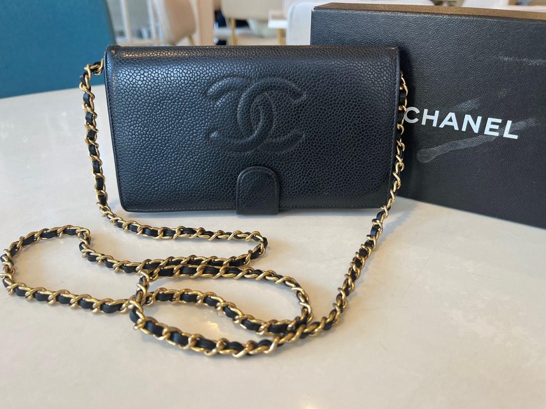 CHANEL WALLET CAVIAR WITH CHAIN, Luxury, Bags & Wallets on Carousell