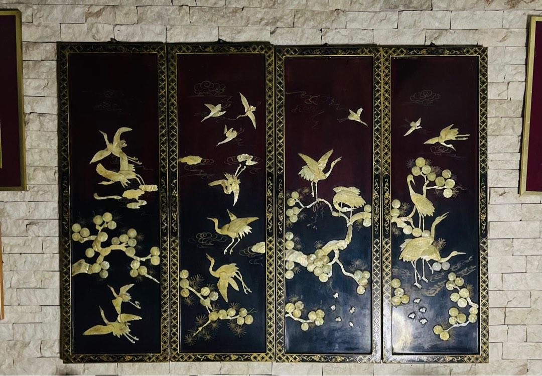 Chinese 4 Seasons/Panel Pearl Wall Art, Furniture & Home Living, Home Decor,  Wall Decor On Carousell