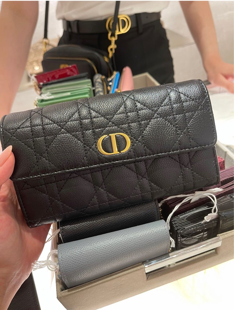 Christian Dior Caro Wallet, Luxury, Bags & Wallets on Carousell