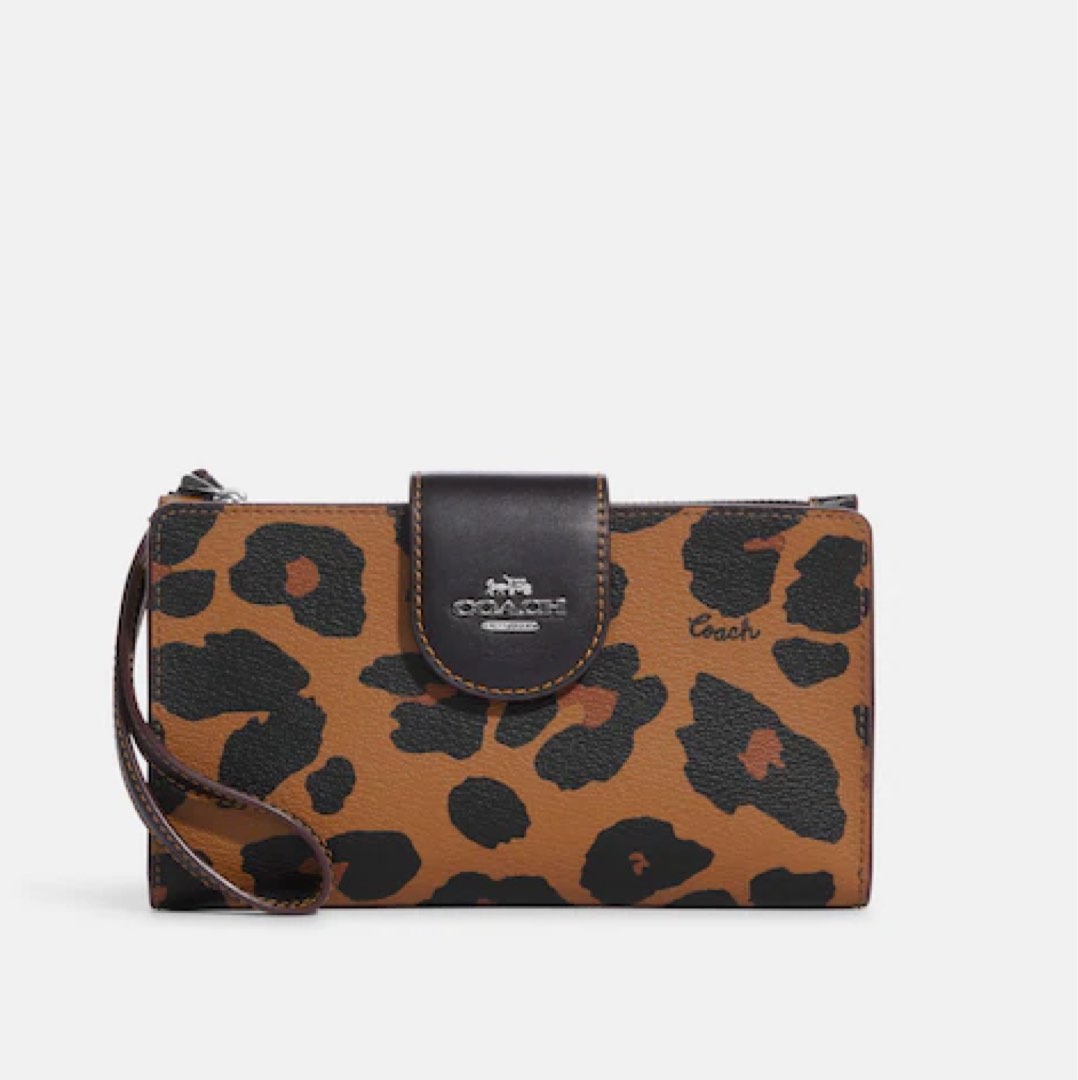 leopard wallet coach