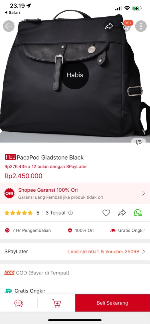 Diaper bag pacapod gladstone mothercare ikea next bukan jujube, Barang