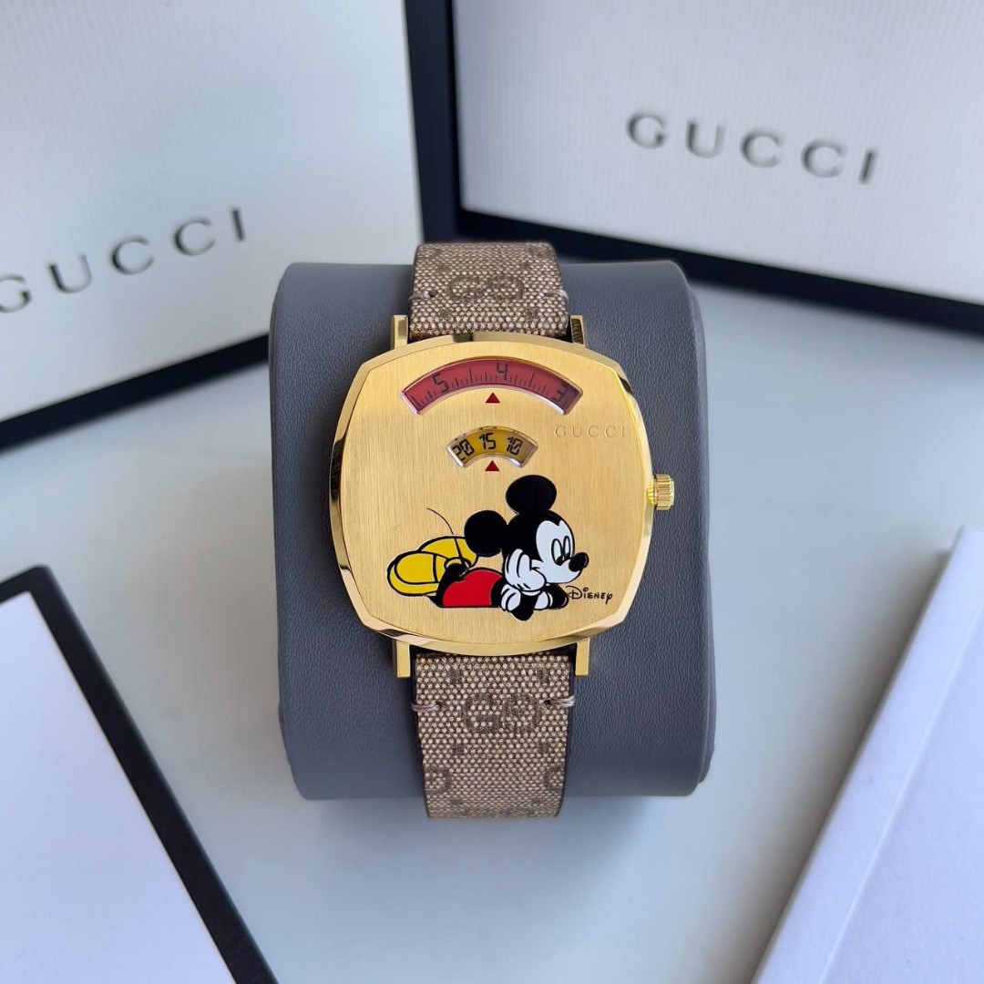 Disney x Gucci Grip Mickey Mouse Unisex Watch YA157420, Women's Fashion,  Watches & Accessories, Watches on Carousell