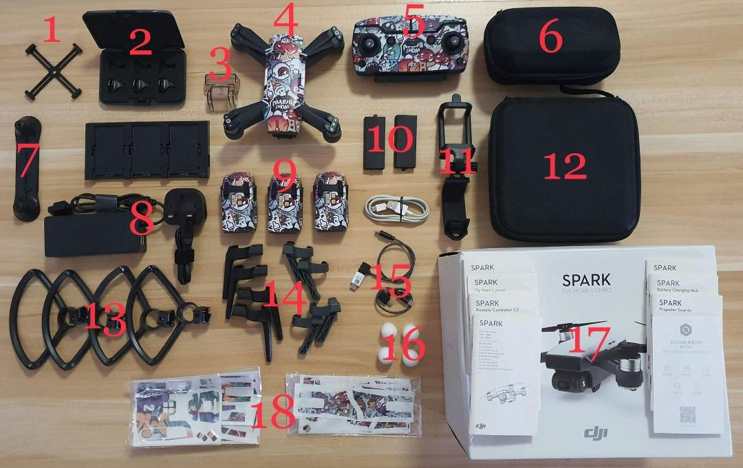 DJI Spark Fly More Combo Bag not included accessories