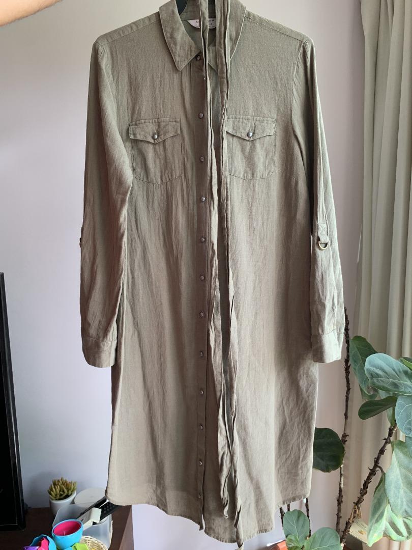 Dorothy perkins khaki shirt store dress