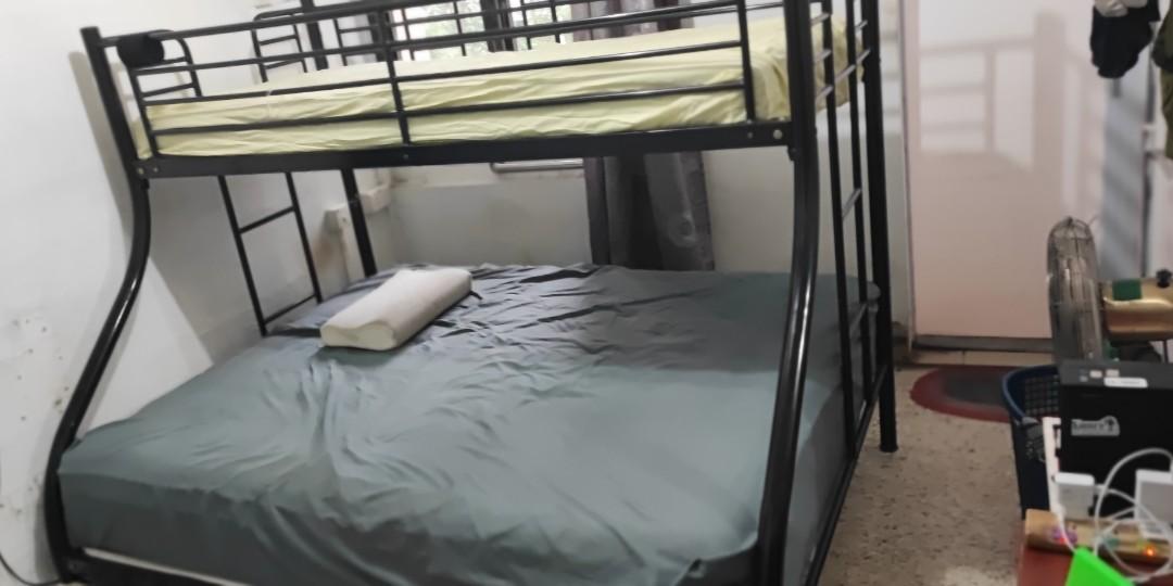 Double decker queen size bed, Furniture & Home Living, Furniture, Bed