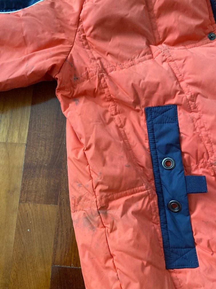 Down jacket (Category: Hiking & Camping) located in Singapore. Submitted by venus8986 (Listing ID 1186711444, Image 3). Description: Down 80%, good for winter in norway, used when my boy was 10. Measurements of jacket as shown. Has stains also as shown. No tears. Hood detachable Collect Orchard or Bishan mrt on weekdays, clementi on weekends. Other mrt locations can be discussed.