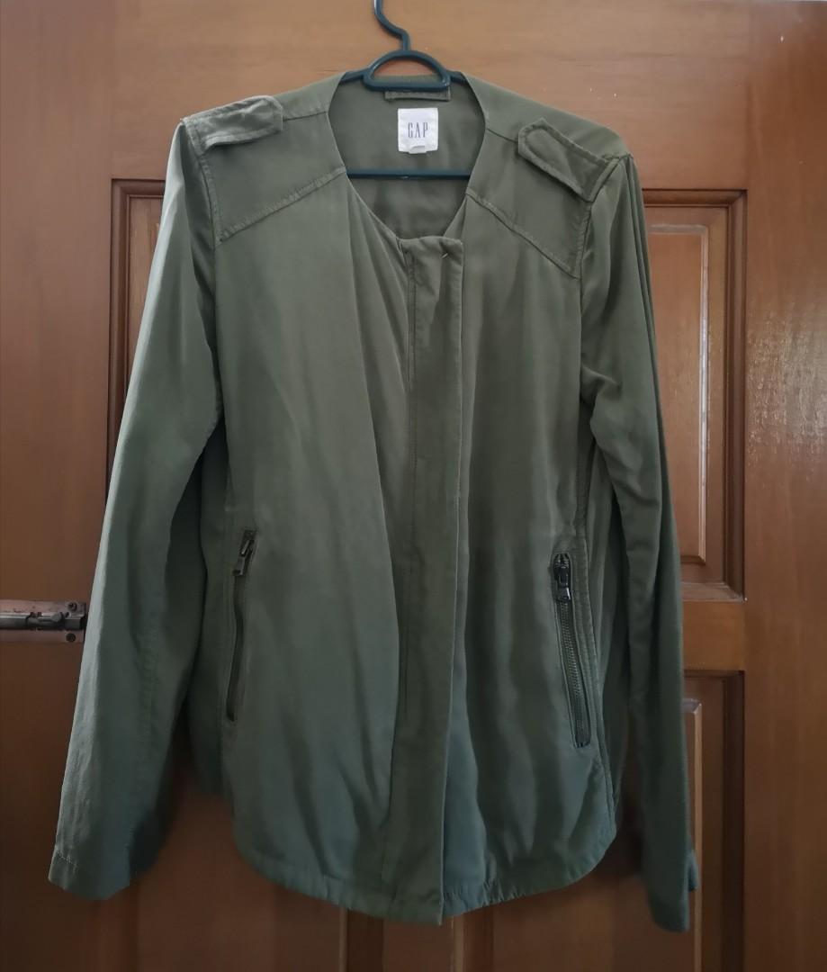 gap mens army green jacket