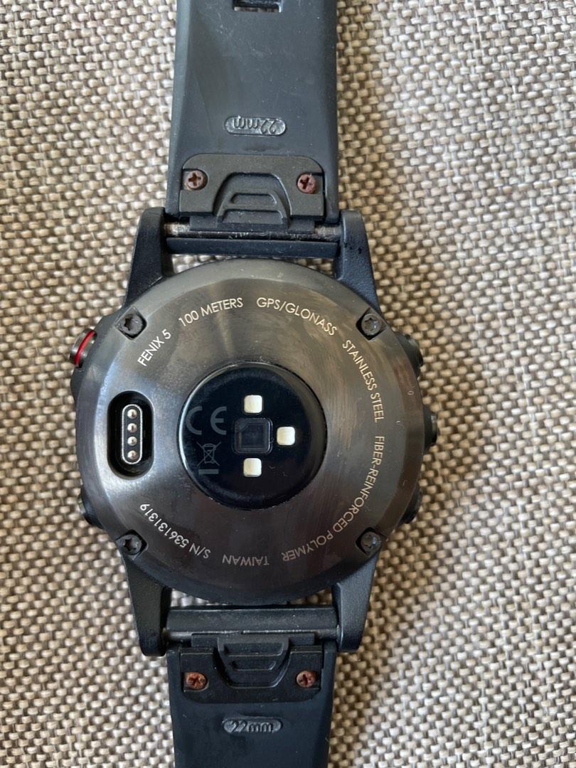 Garmin Fenix 5 with stainless steel watch band