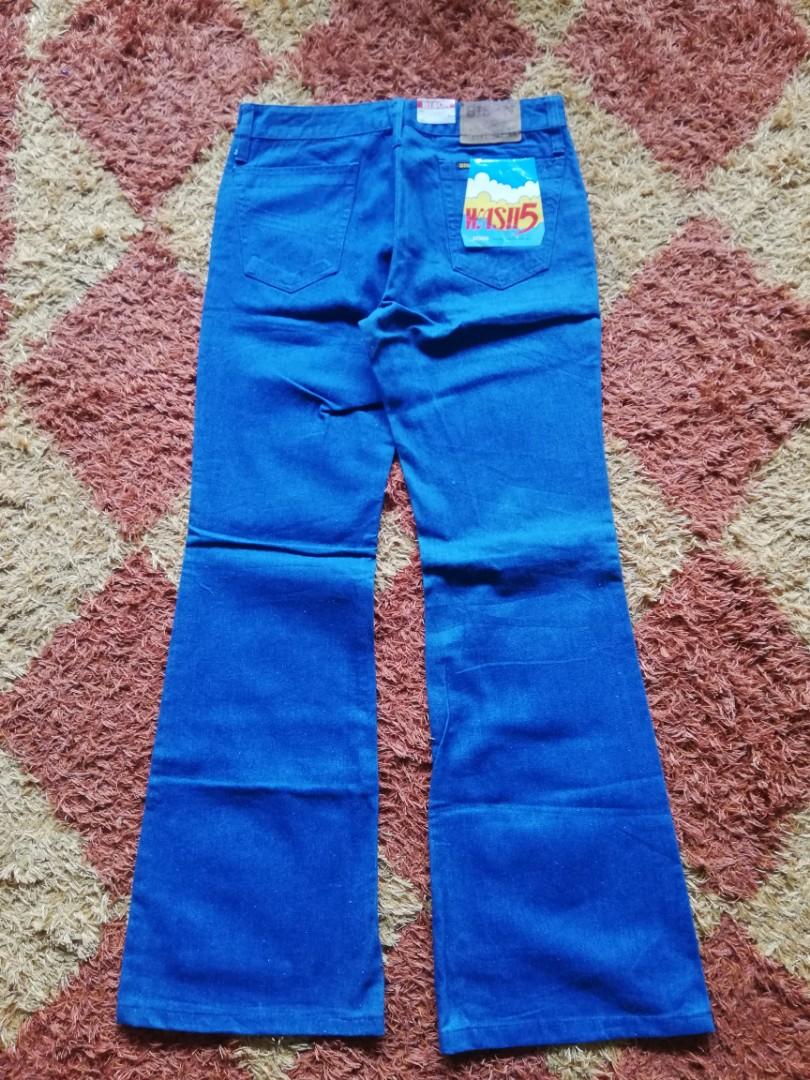 Vintage NOS 70'S BISON Boot Cut Flare Jeans, Men's Fashion