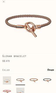 Hermes Glenen Bracelet  Etoupe RGHW T2
