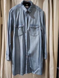 H&M denim shirt dress