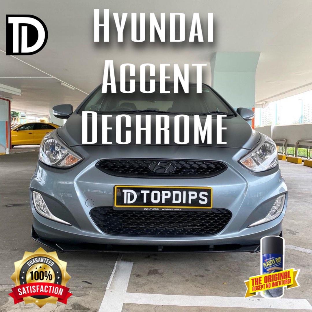 Hyundai Accent Dechrome Accent Hyundai Plastidip Logo Front Grille ...