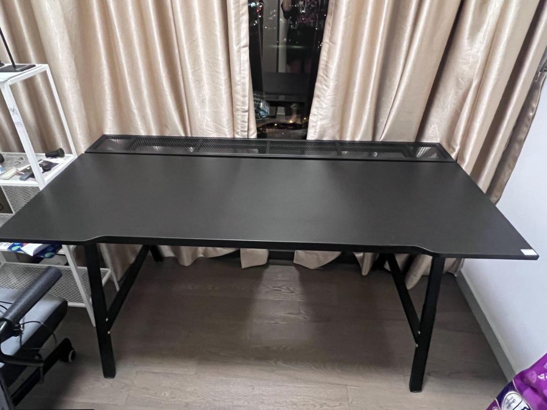 IKEA UTESPELARE (gaming desk, black), Furniture & Home Living