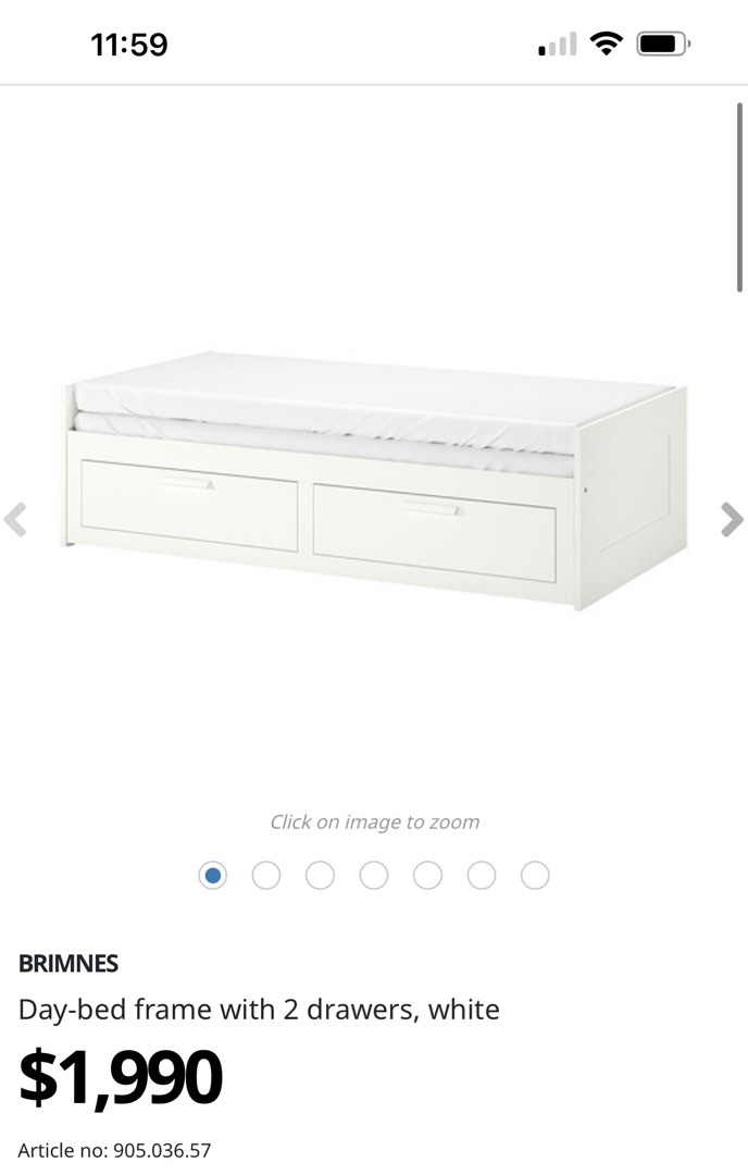 IKEA Brimnes Sofa Bed with Storage, 傢俬＆家居, 傢俬, 床架及床褥 Carousell