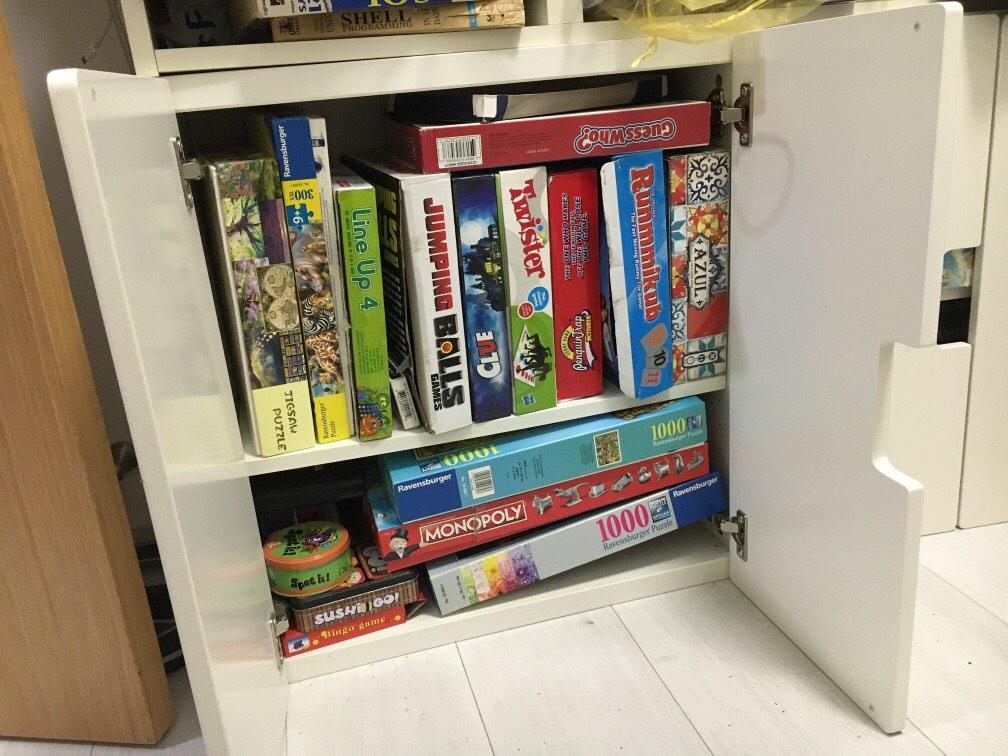 IKEA shelves x2 units with doors, Furniture & Home Living, Furniture