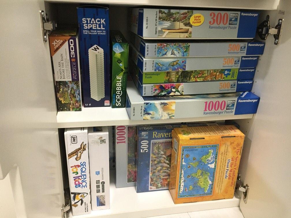 IKEA shelves x2 units with doors, Furniture & Home Living, Furniture