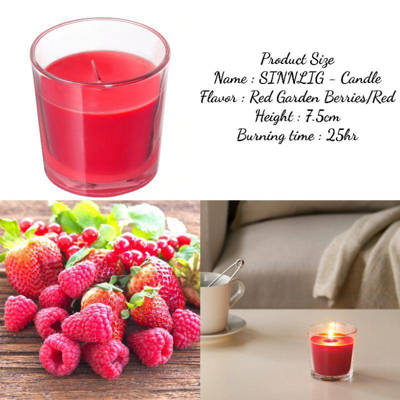 IKEA SINNLIG - Scented Candle In A Glass 7.5cm, Furniture & Home Living ...