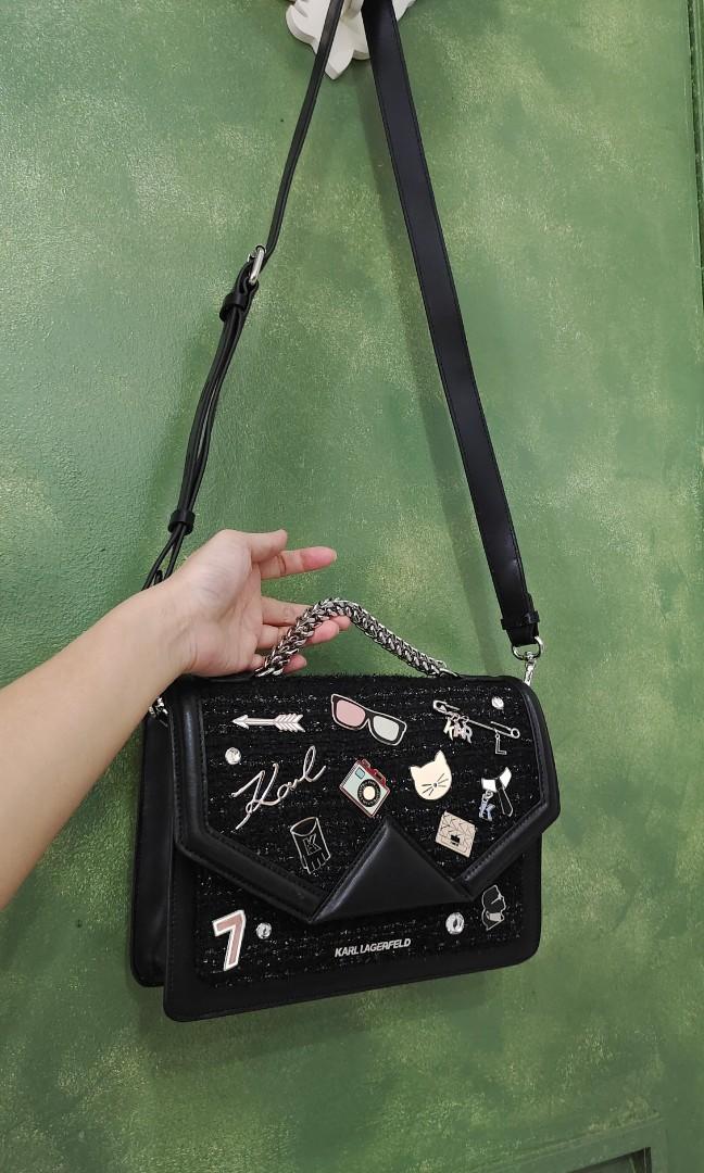 Karl lagerfeld klassik pins shoulder bag hotsell