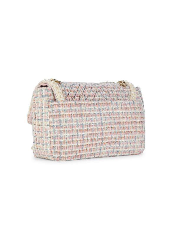 Karl Lagerfeld Paris Tweed Shoulder Bag In Candy Pink, Luxury, Bags