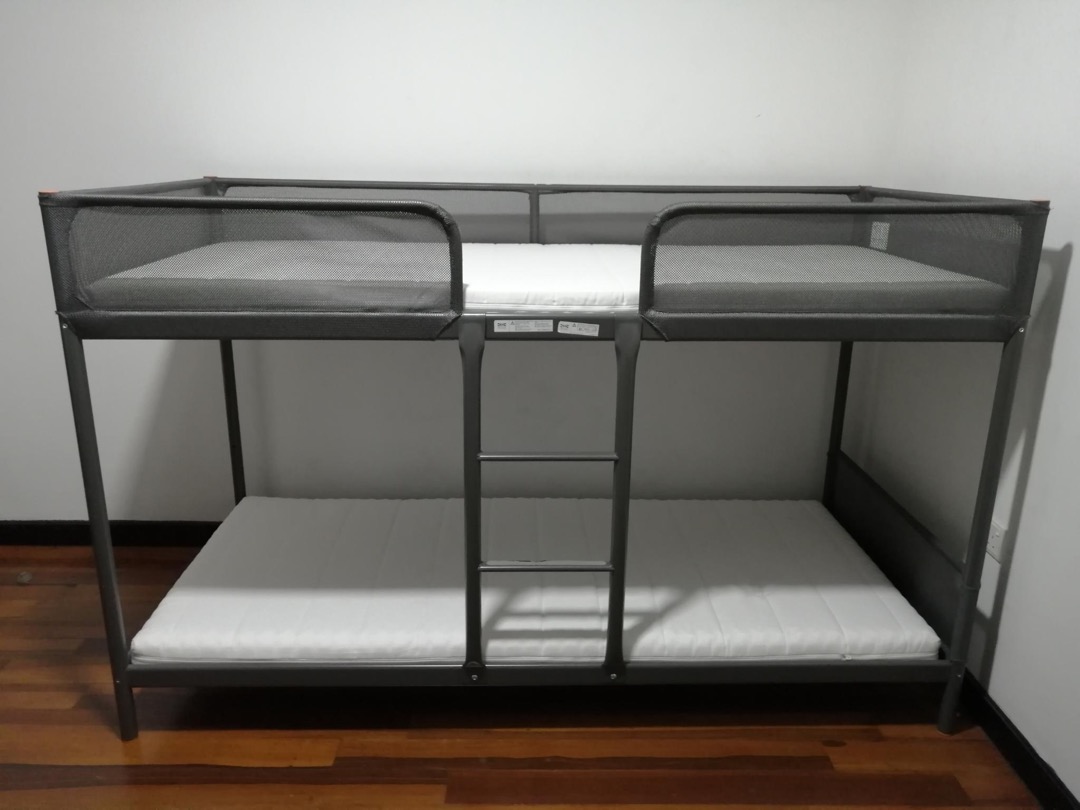 IKEA Tuffing bunk bed 90X200 cm + Mattresses, Furniture & Home Living