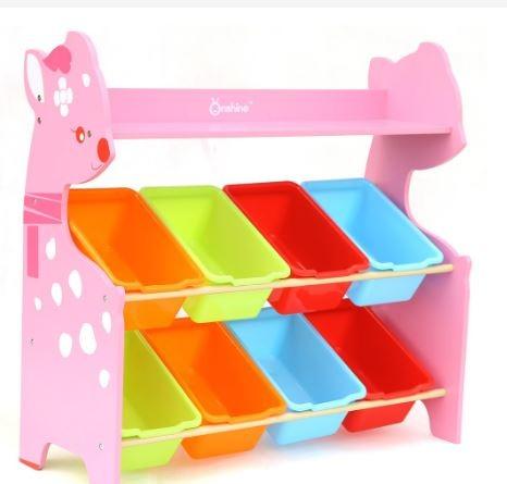 Kids Toy Rack Organizer Cabinet Storage Book Shelf Container Box Baby ...