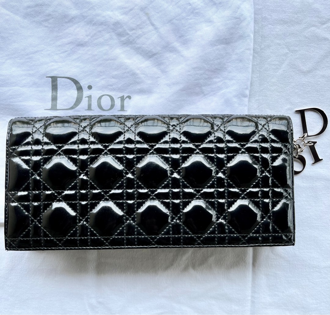 Christian Dior 2022 Lady Dior Chain Pouch - Brown Clutches