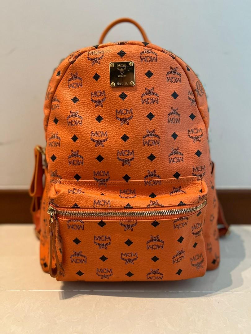 Large MCM studed bag, Luxury, Bags & Wallets on Carousell