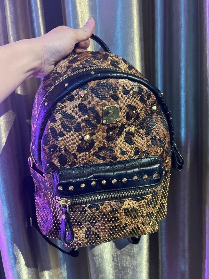 Mcm leopard backpack sale