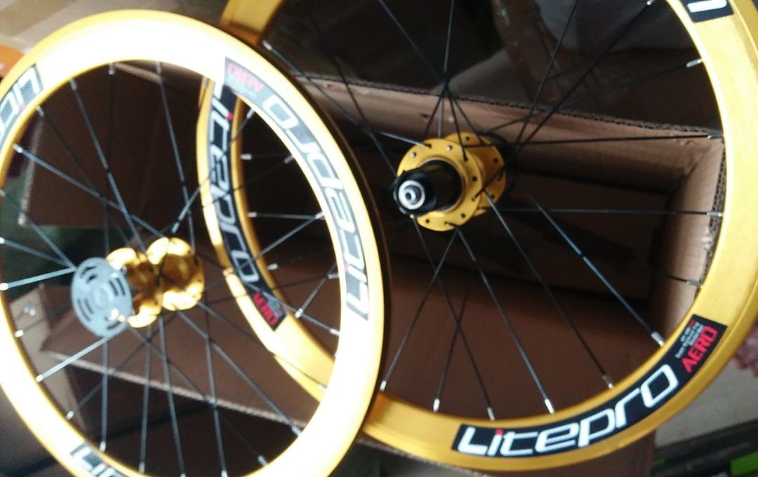 LITEPRO Bicycle Rim Disc Brake Double Wall Aero Wheelset S42 406/451 ...