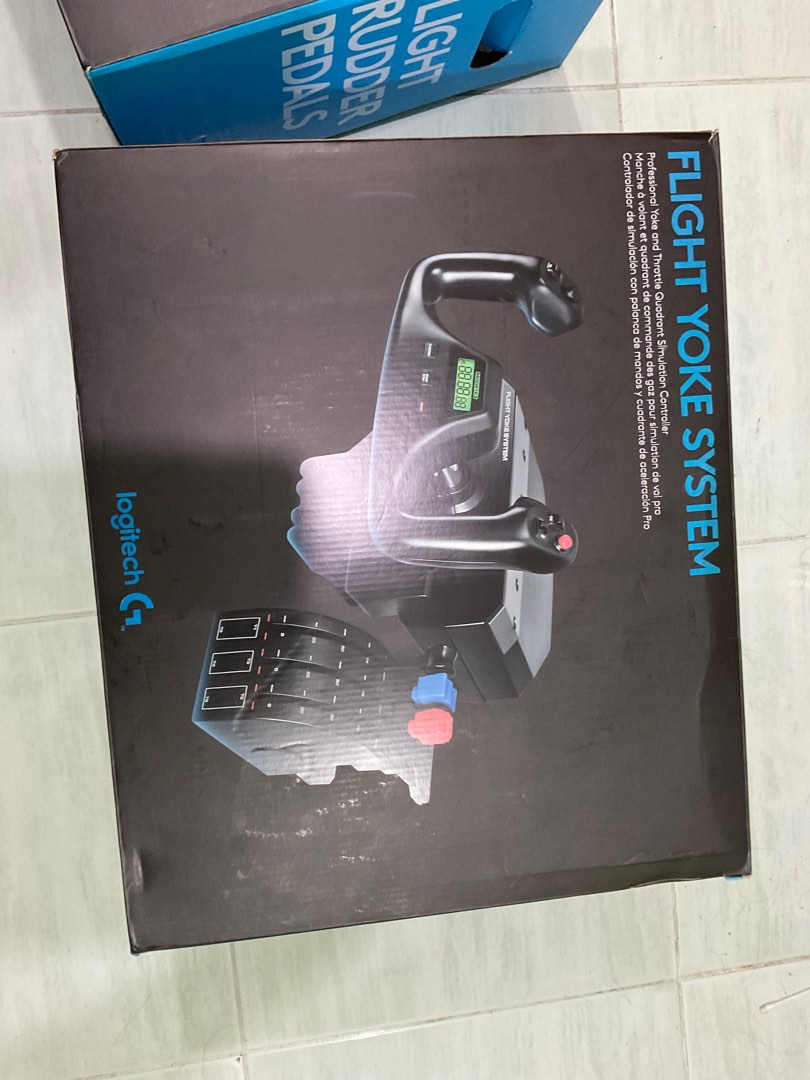 Logitech Yoke and Rudder flight simulator, Computers & Tech, Parts ...